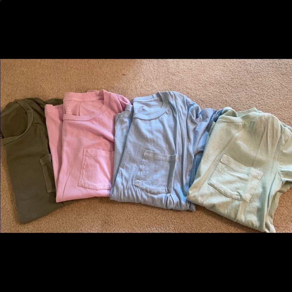 4 j crew shirts with pockets